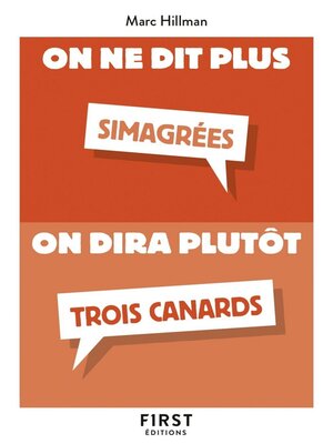 cover image of On ne dit plus... On dira plutôt...--Petit livre